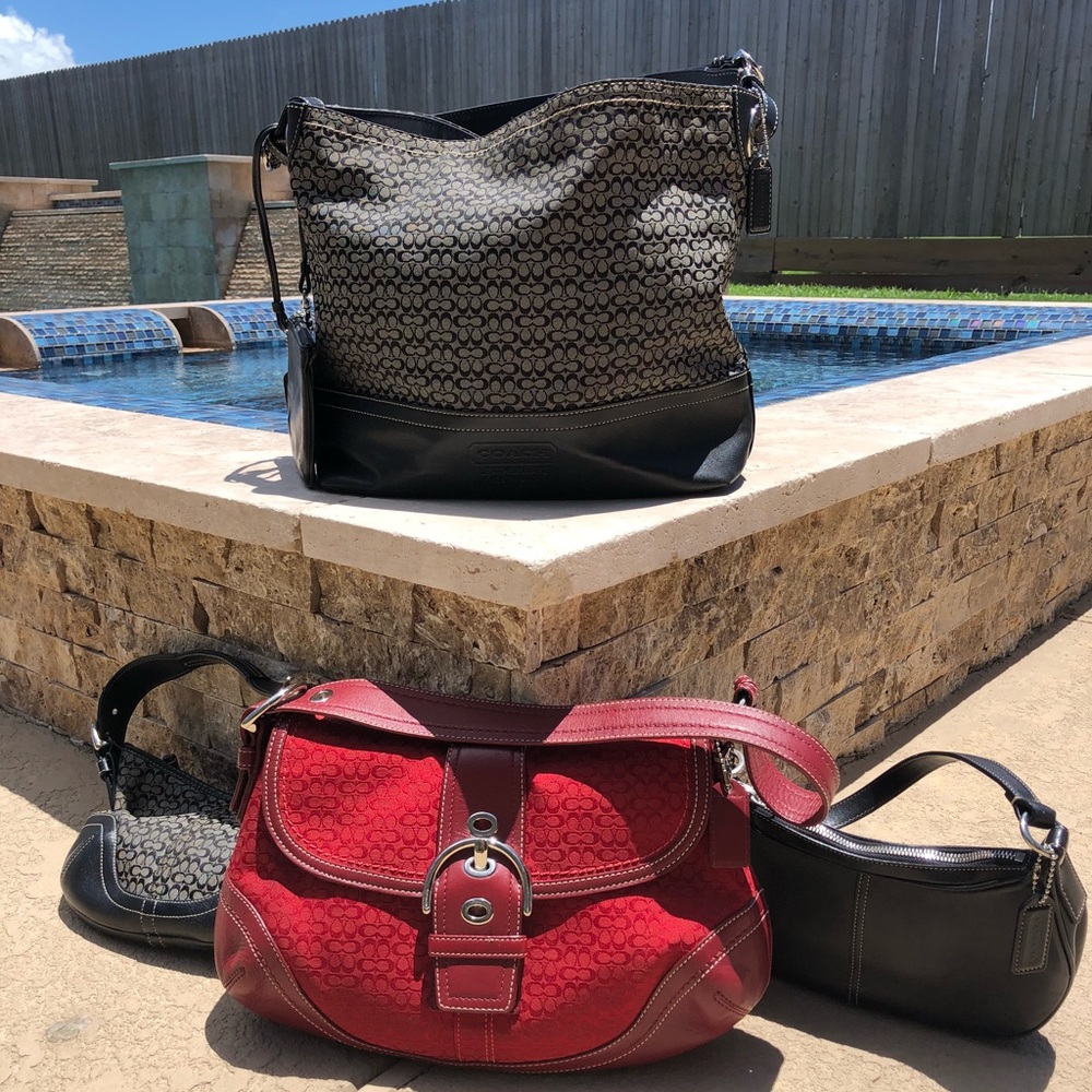 LOT of 4 COACH Handbag/Purse + 1 FREE